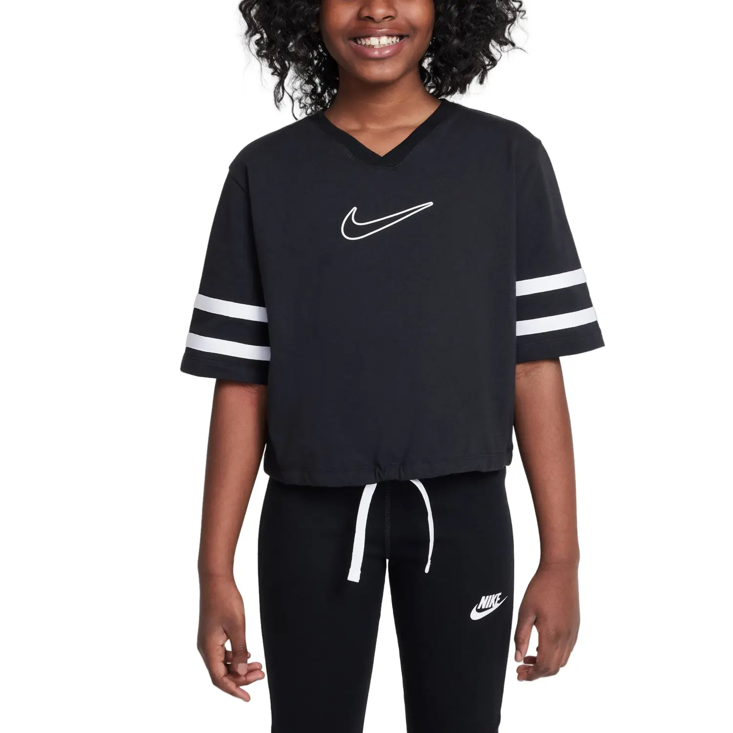 Nike Футболка для спорта черный/белый/черный — фото 3