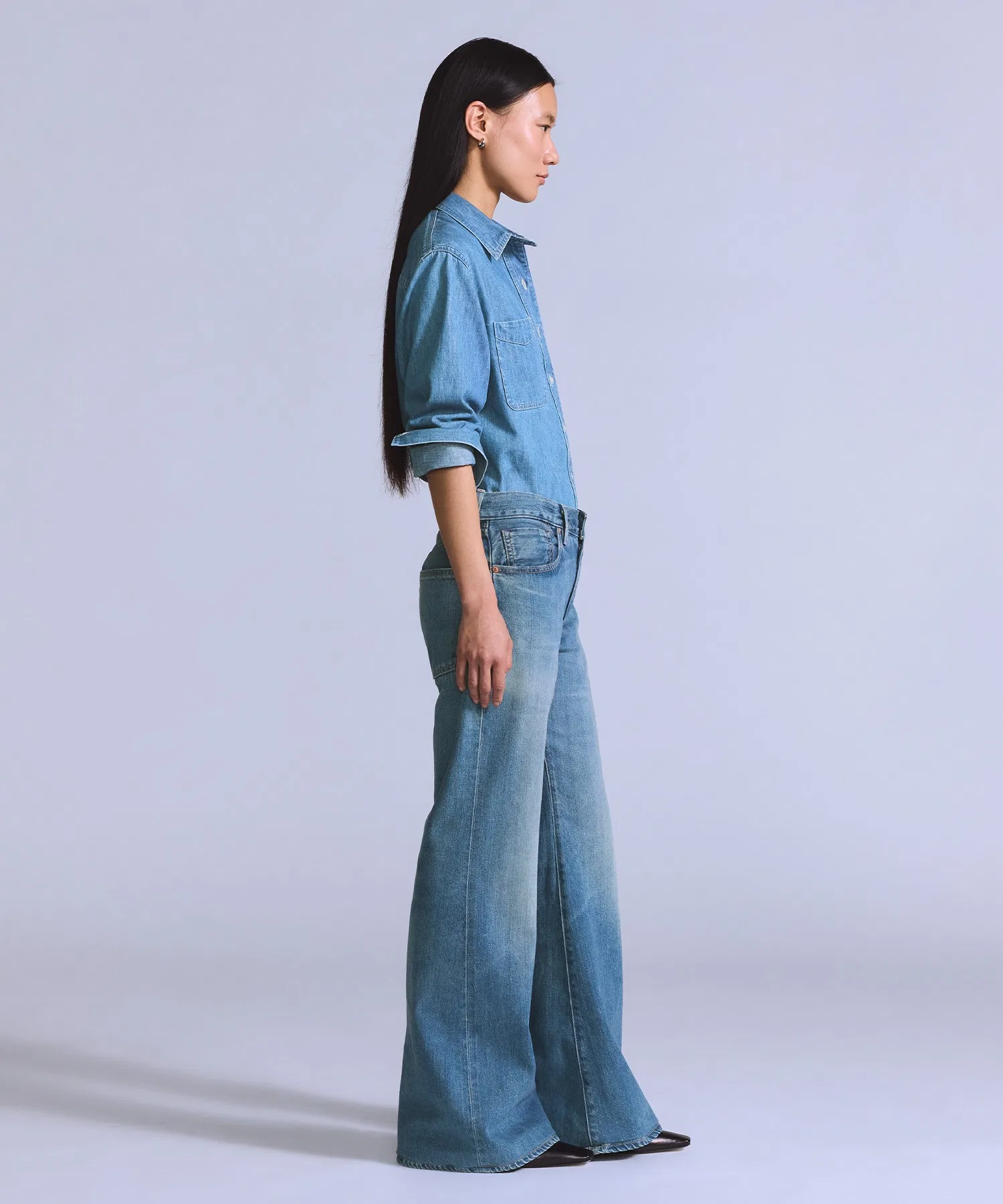 Джинсы Levi's BLUETAB™ CARVE Relaxed, цвет Medium Indigo, произведено в Японии. — фото 3
