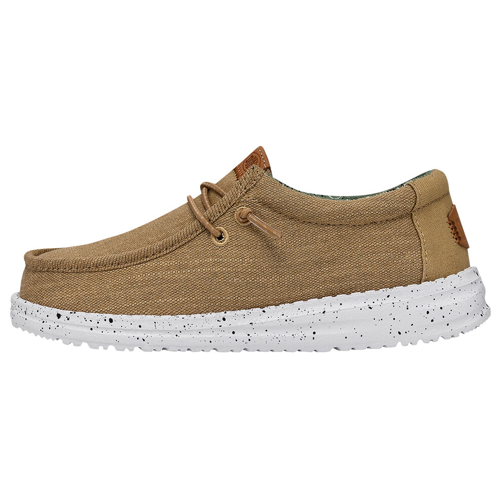 

Кроссовки Heydude Kid's Wally Washed Canvas, цвет Walnut