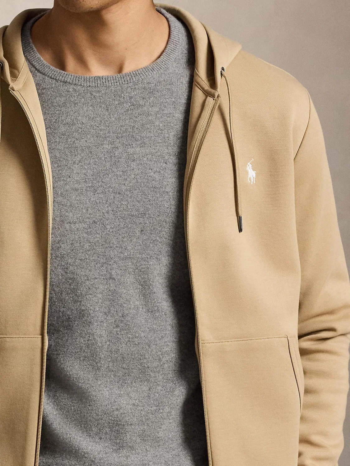 Толстовка на молнии Polo Ralph Lauren, Khaki — фото 2