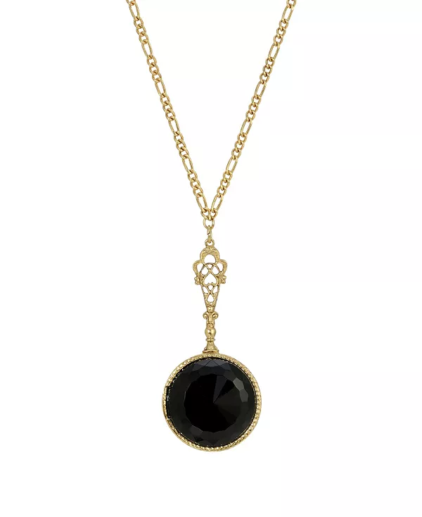 

Круглое акриловое черное ожерелье с подвеской 2028, black