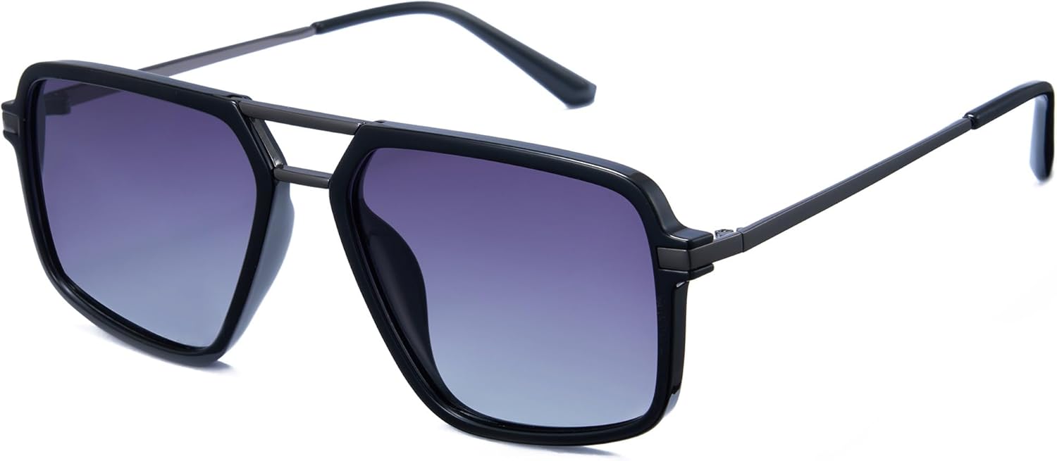 

Поляризованные солнцезащитные очки-авиаторы Cyxus для женщин и мужчин, с защитой от бликов и УФ-излучения, для вождения и использования на открытом воздухе, P1348, 02-aviator Sunglasses-gradient Black