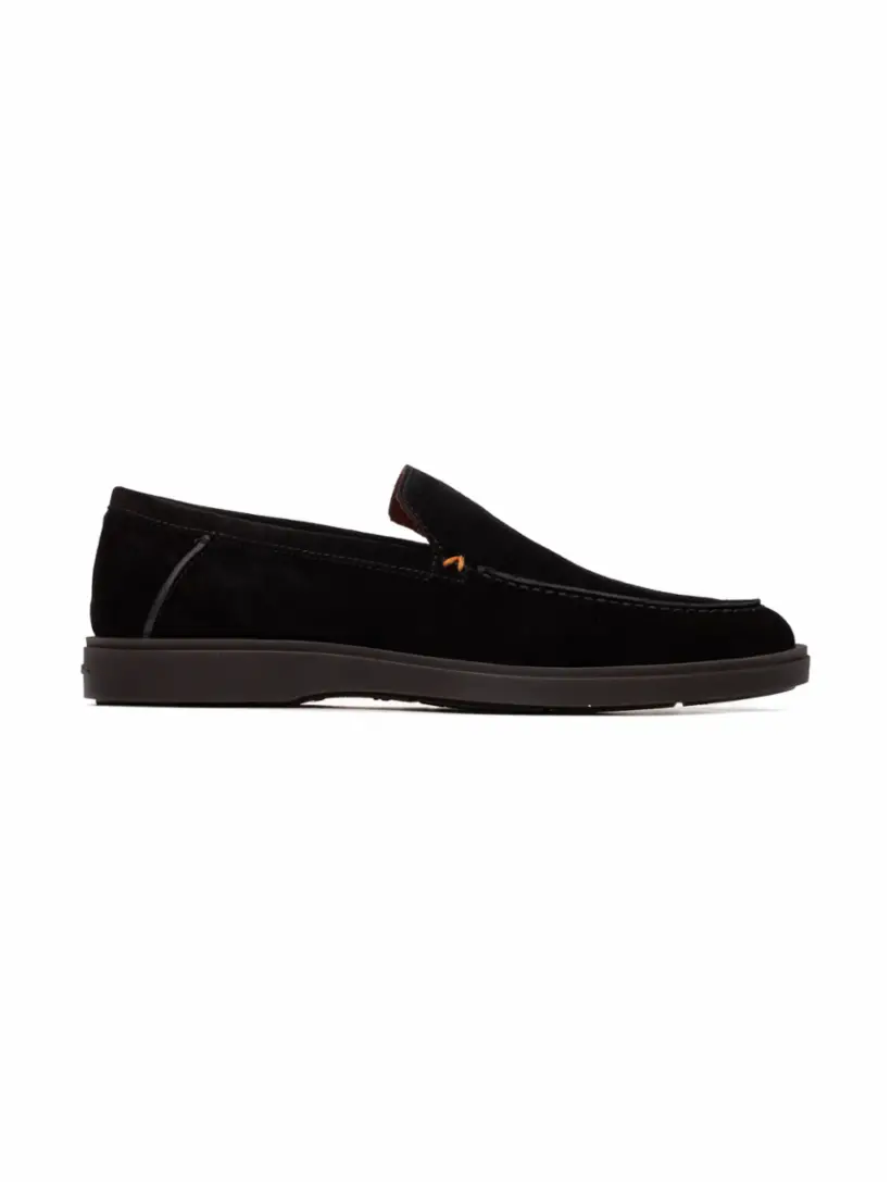 

Замшевые лоферы Santoni, черный