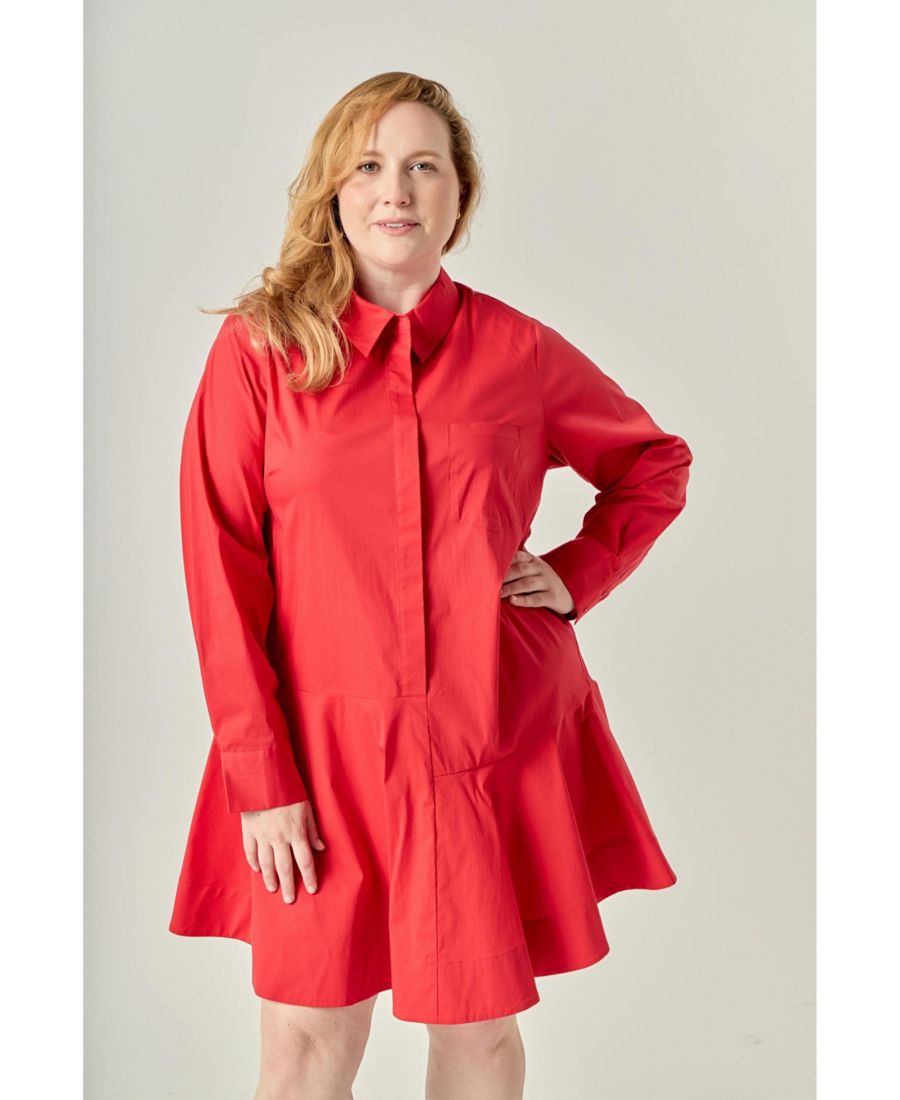 

Женское платье с расклешенной юбкой и воротником English Factory, No Color