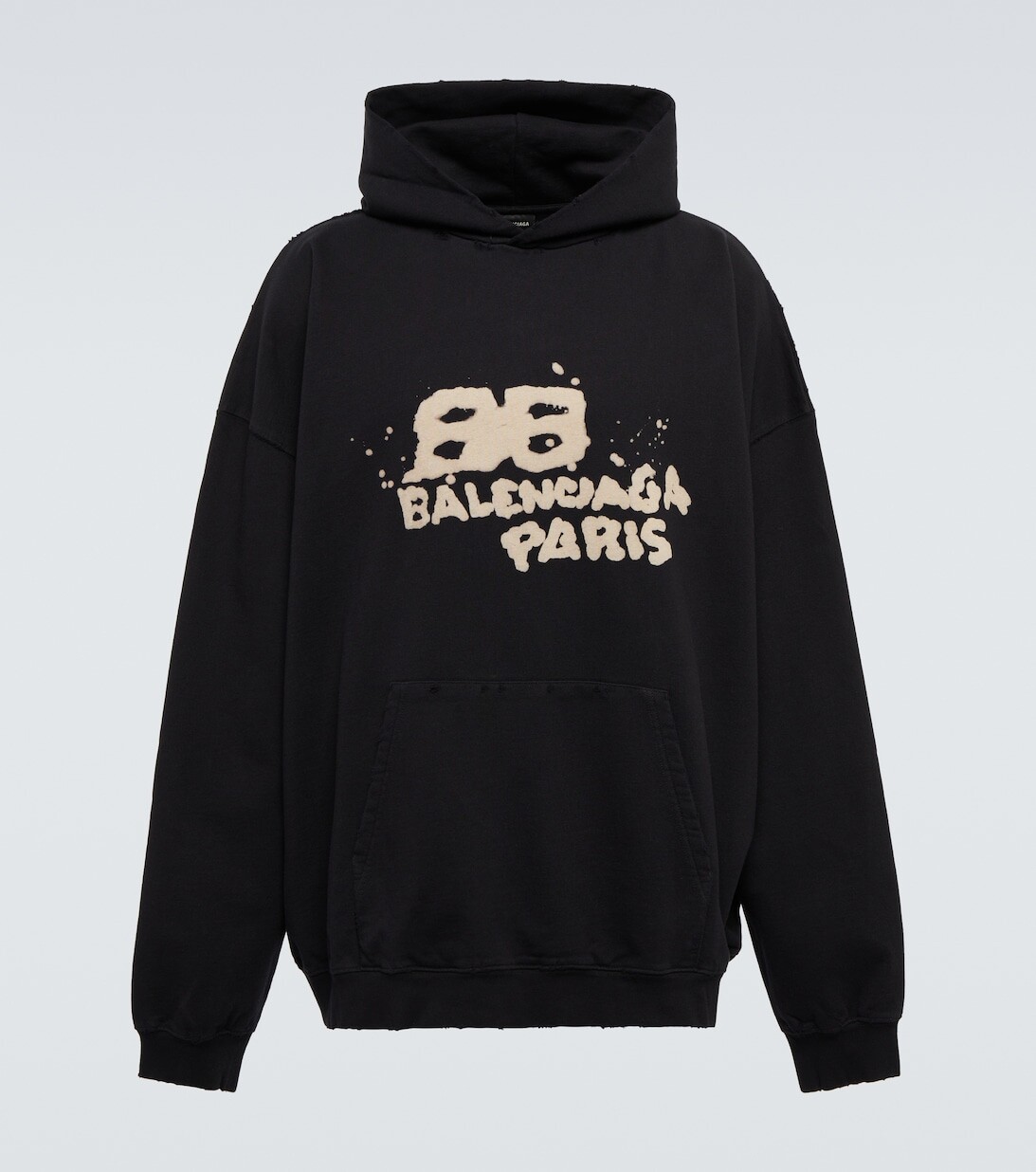 

Худи с логотипом из хлопка Balenciaga, черный