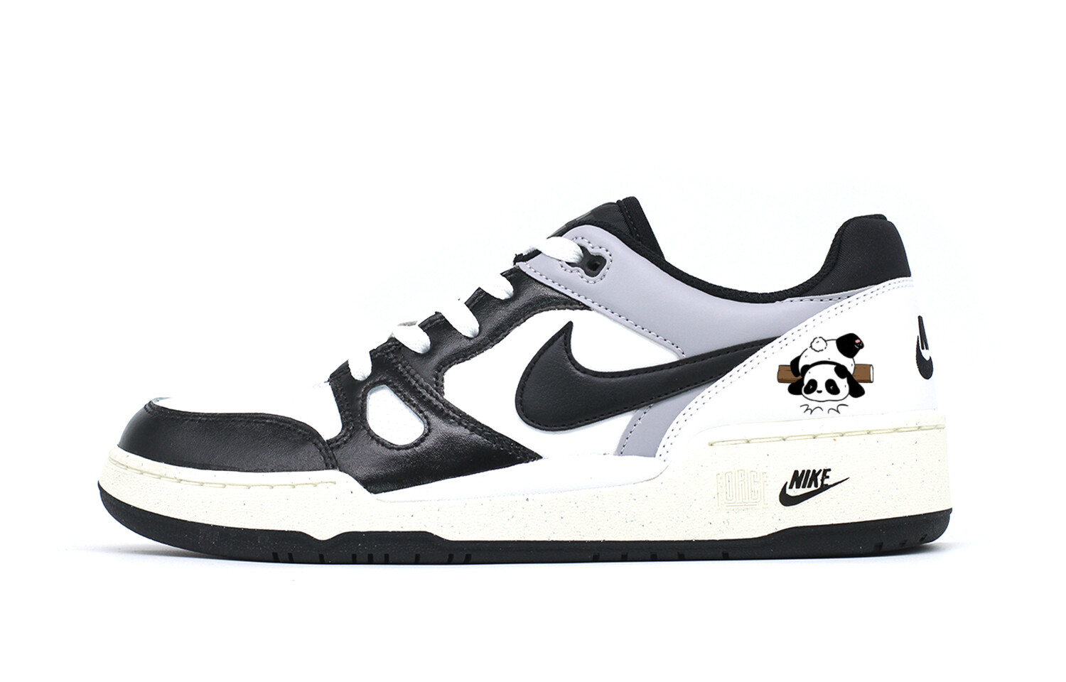 

Кроссовки Nike Full Force Skateboard Shoes Men Low-Top Black White, черный/белый