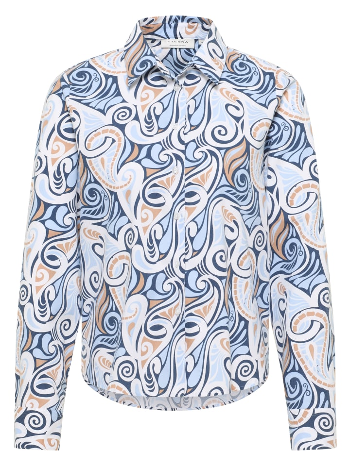 

Блузка свободного покроя цвета индиго Eterna