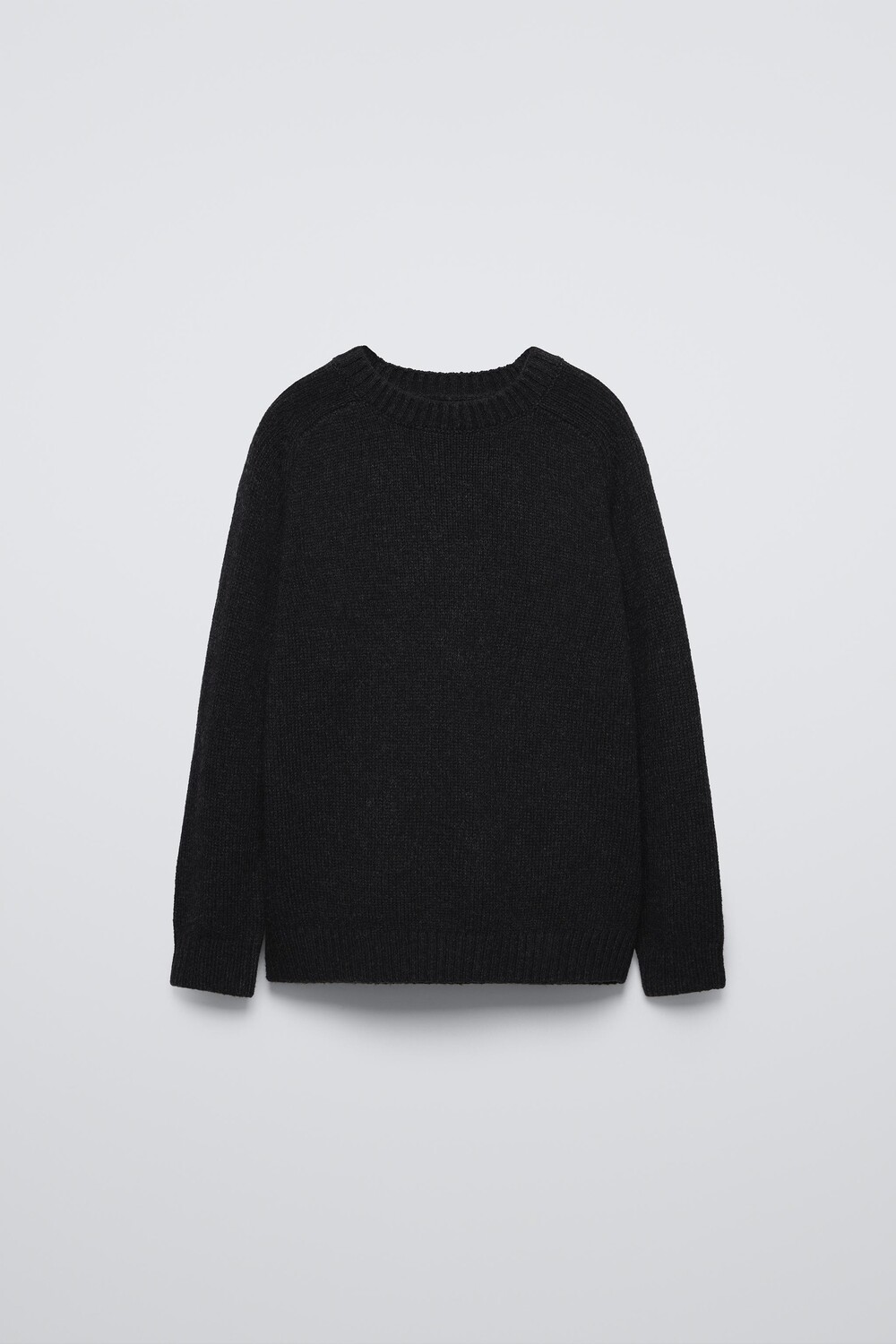 

Вязаный свитер с текстурой войлока ZARA, темный антрацит