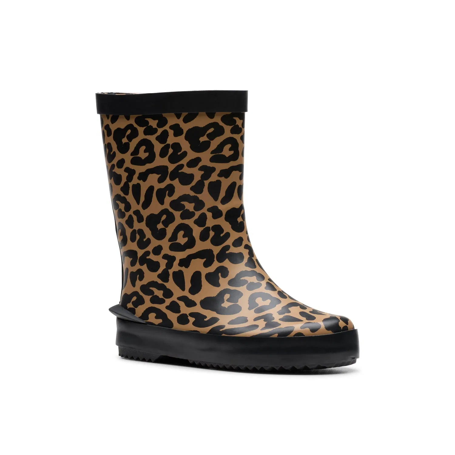 Детские сапоги-веллингтоны с леопардовым принтом Clarks, коричневый — фото 4