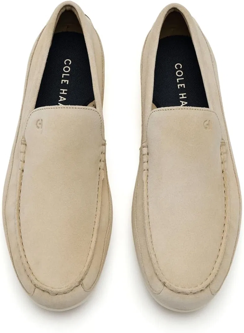Мужские мокасины для вождения Cole Haan Hill Grand Venetian, Angora Suede Ivory — фото 2