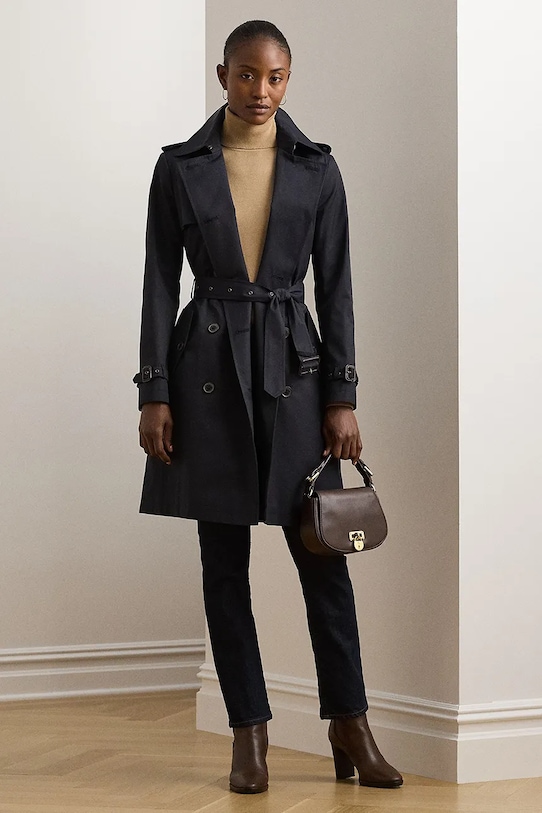 

Тренч Lauren Ralph Lauren, темно-синий