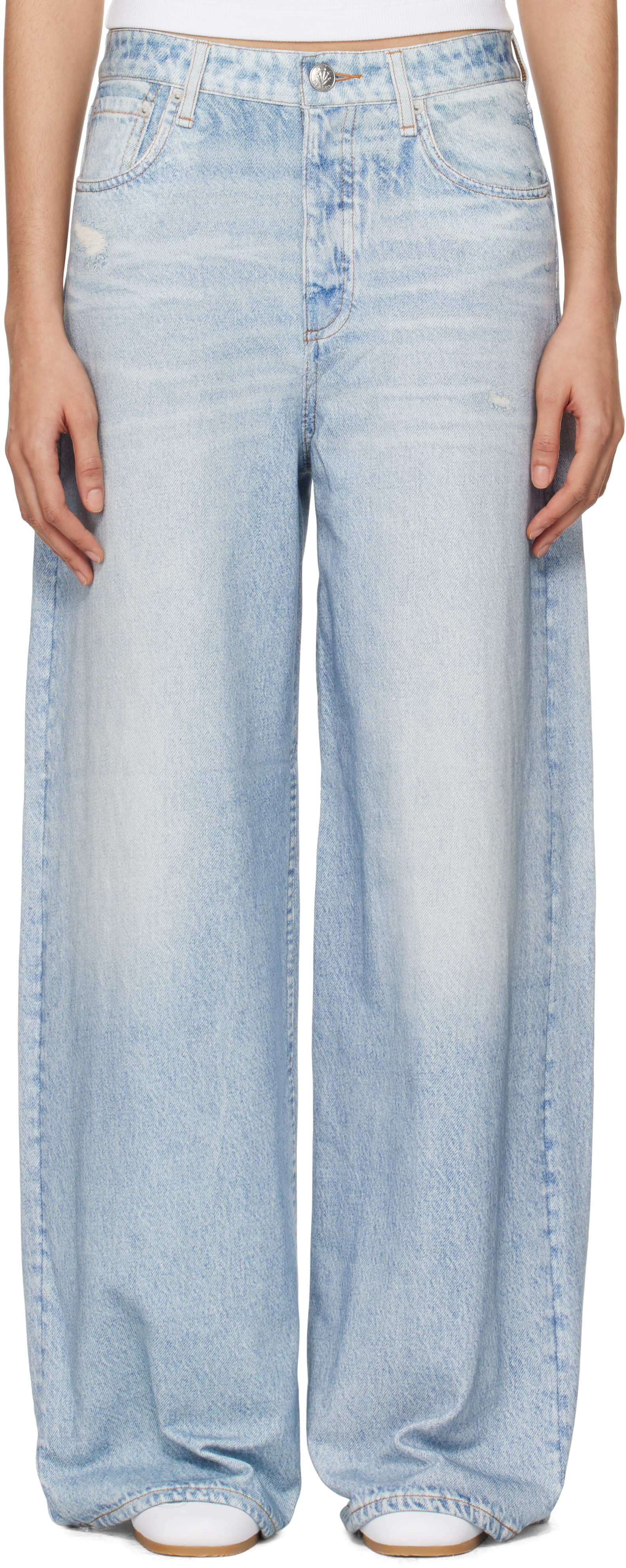 

Голубые брюки Miramar Terry Sofie длиной до щиколотки rag & bone