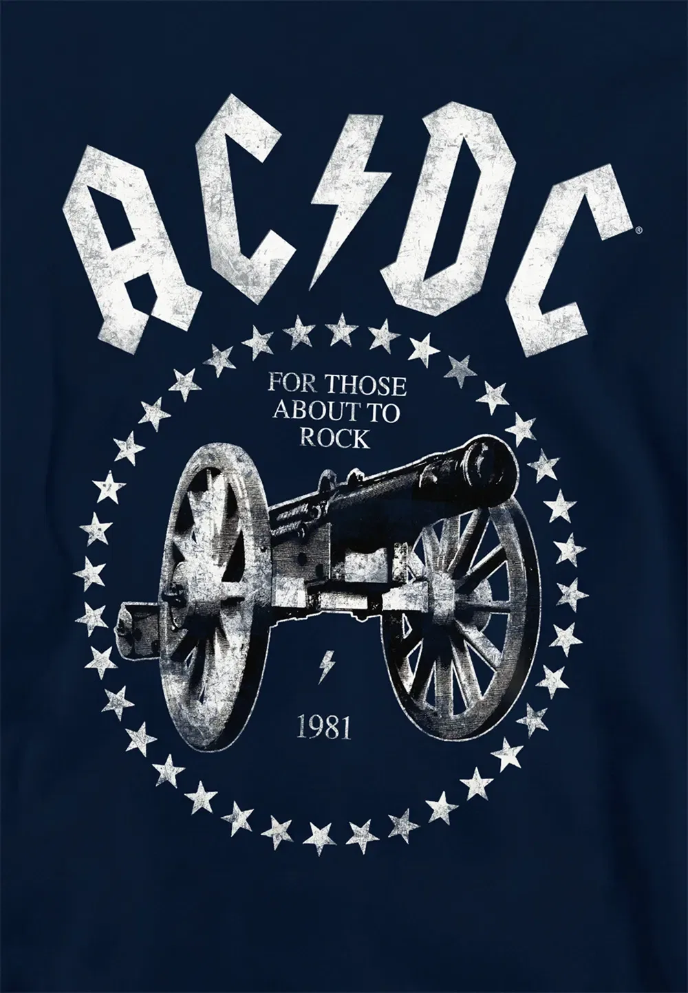 Детский худи AC/DC About To Rock Cannon, темно-синий, темно-синий — фото 2