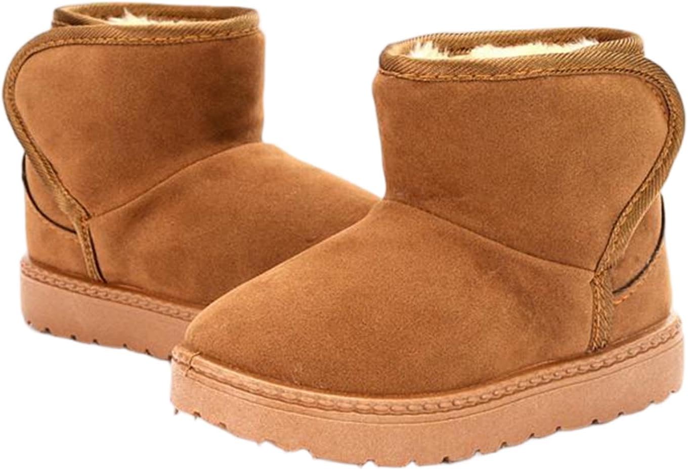 

Девочкам Мальчикам Зимние Теплые Ботинки для Детей Искусственный Мех Укороченные Снеговые Ботинки Мягкие Флисовые Меховые Ботинки Нескользящие Короткие Ботиночки Generic, Khaki