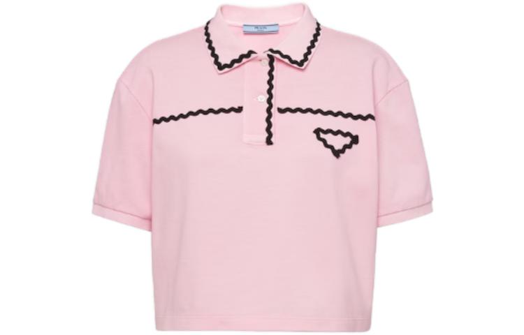 

Футболка поло женская розовая PRADA