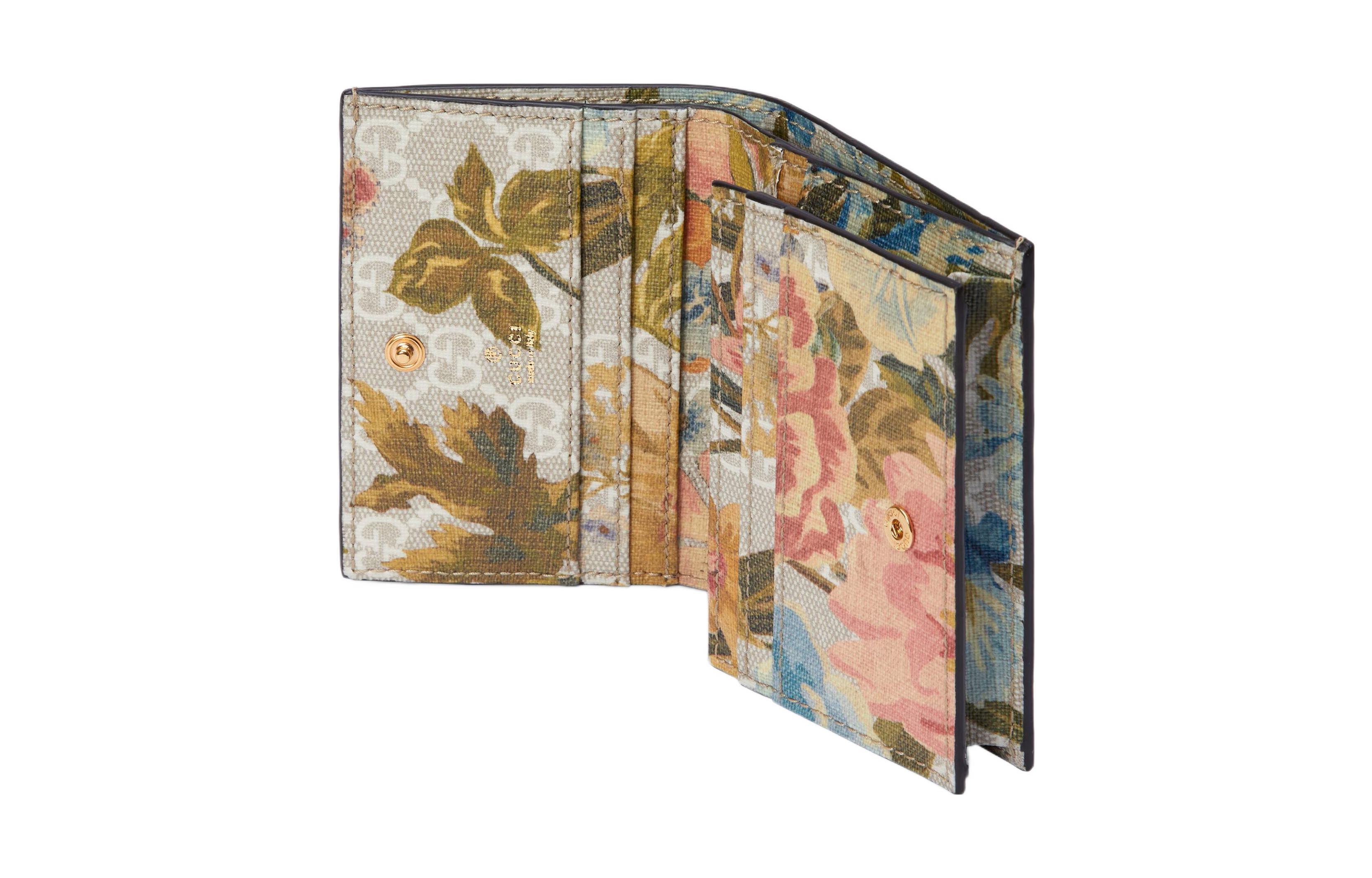 Женские холщовые кошельки-кардхолдеры Ophidia, разноцветные Gucci, box(basic set+box) — фото 4