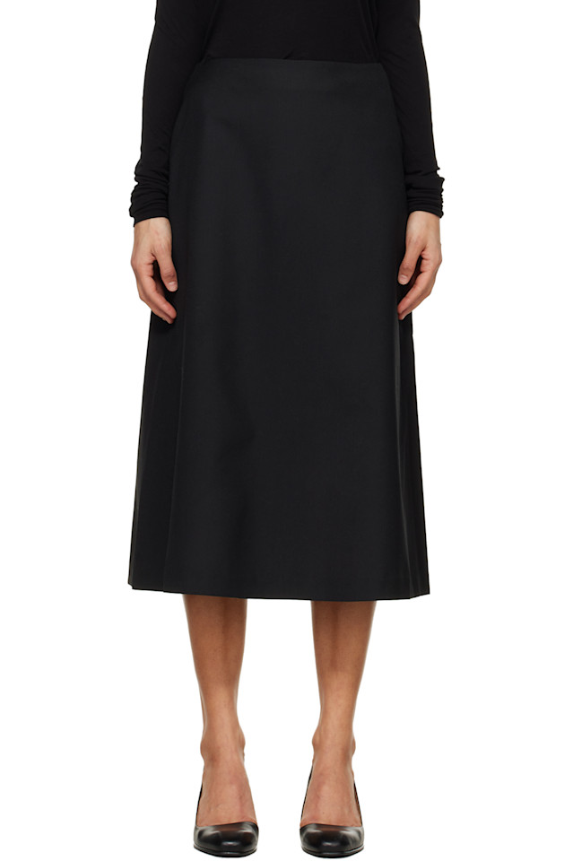 

Шерстяная юбка миди Tonywack, черный