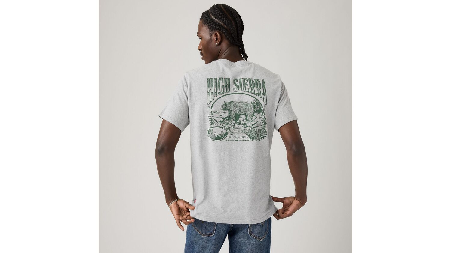 

Футболка свободного кроя с короткими рукавами и принтом Levi's, High Sierra Souvenir Mid Tone Heather Grey - Grey