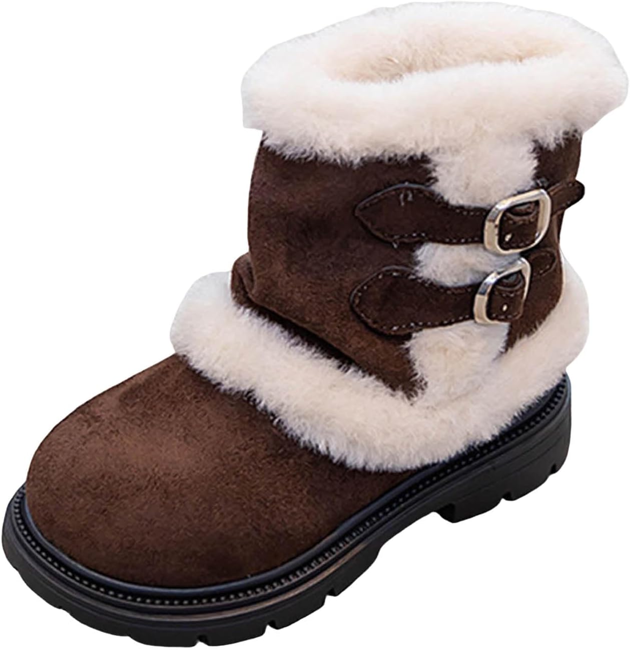 

Девчачьи ботинки IWIHMIV на щиколотку, утепленные короткие ботиночки на молнии, удобные повседневные зимние хлопковые ботинки для улицы, Coffee