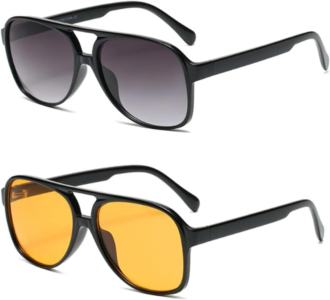 

Солнцезащитные очки в стиле ретро 70-х для женщин и мужчин, классическая большая квадратная оправа, модные оранжевые очки, оранжевые очки/3257 EUVAROMEX, One Color