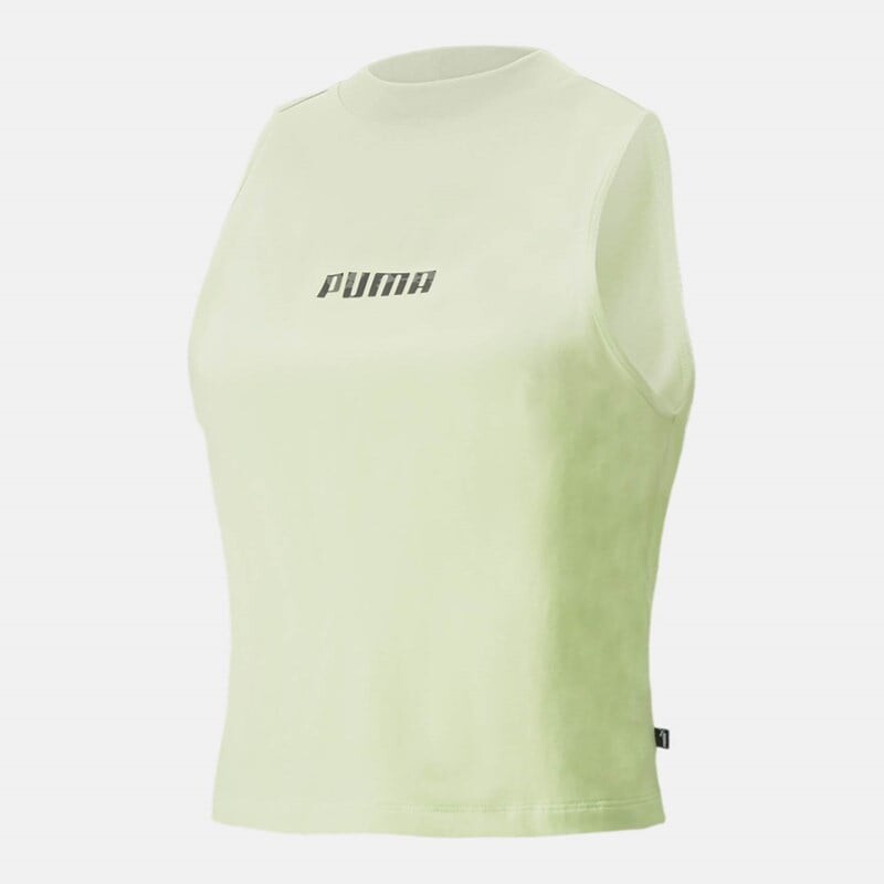 

Женская футболка летняя с рисунком Puma, зеленый