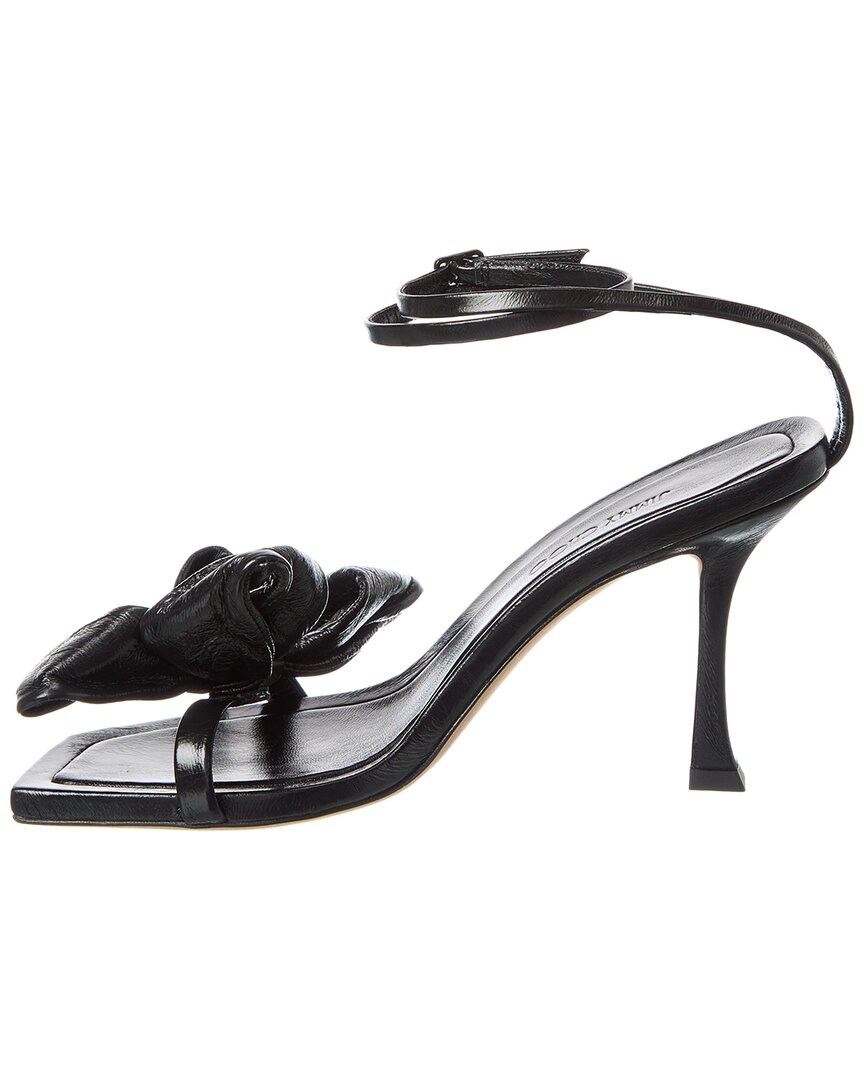 Jimmy Choo Staz 90 Leather Sandal, черный — фото 2