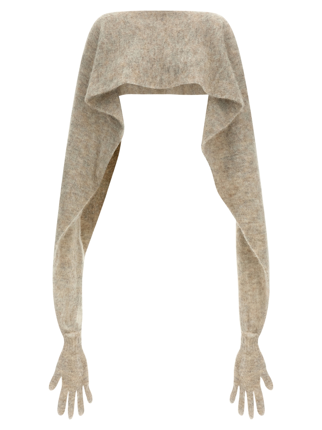 

Плащ-накидка из перчаток Moschino, серый