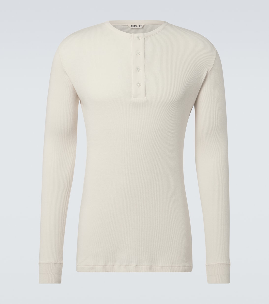 

Хлопковая рубашка Henley Auralee, слоновая кость
