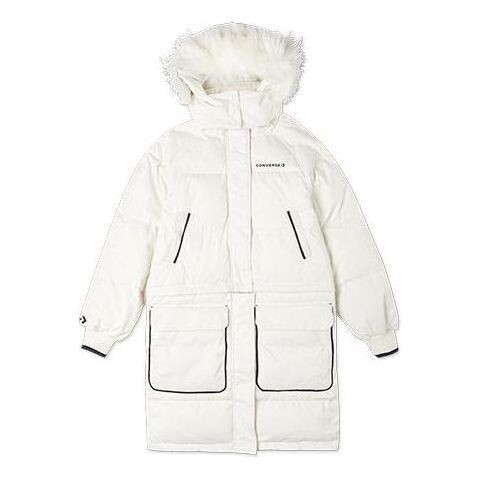 

Куртка convertible long down jacket 'white' Converse, белый