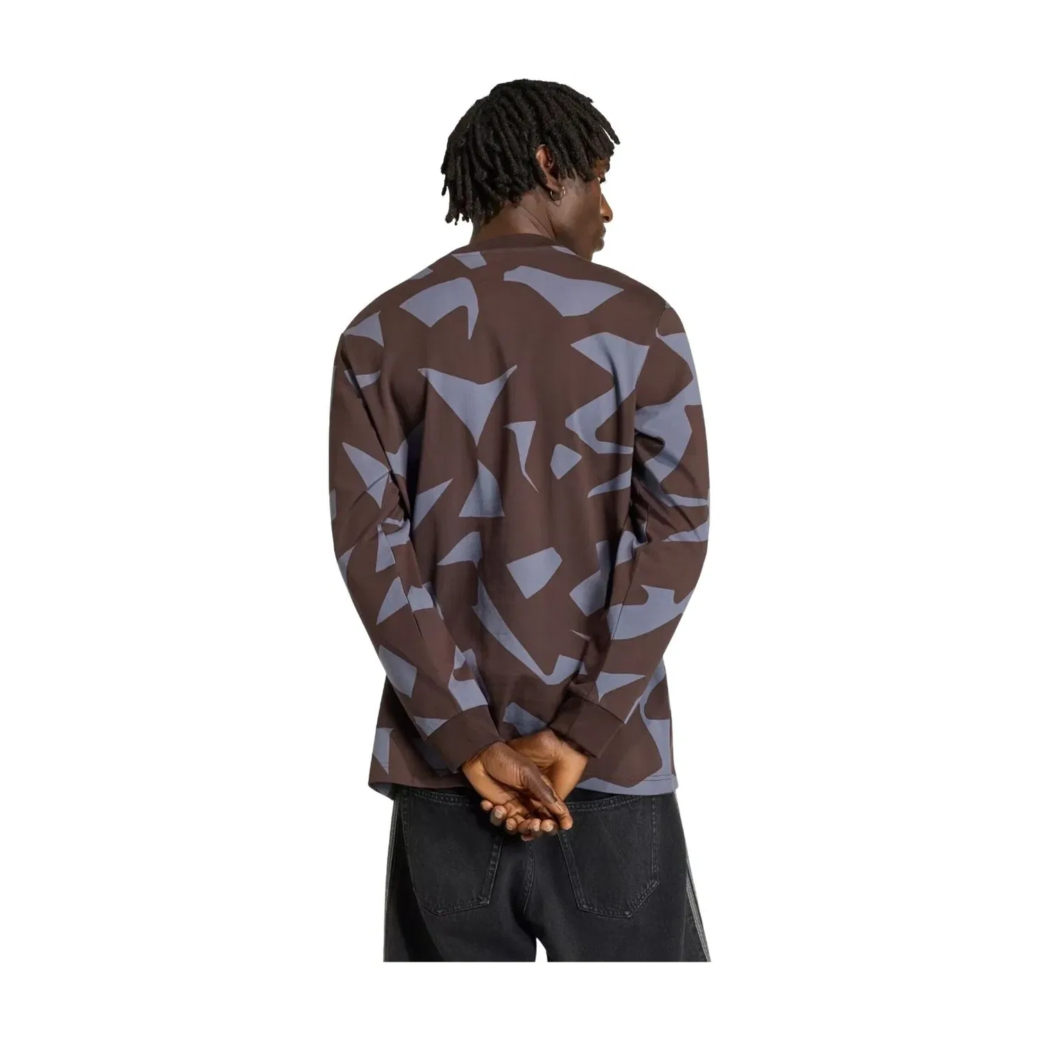 Футболка с длинными рукавами Adidas AMG Camo 'Aurora Coffee Aurora Onix' KQ8359, коричневый — фото 2