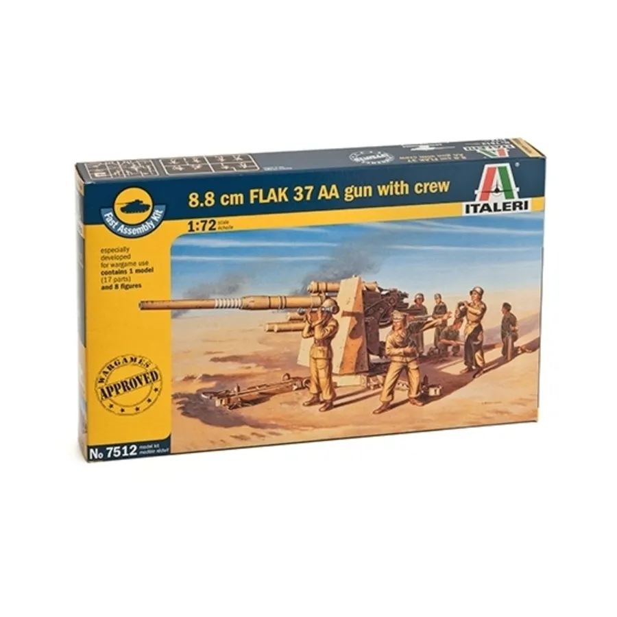 

8,8-см зенитная пушка FLAK 37 с расчетом, Military Vehicles (1:72) (Italeri)