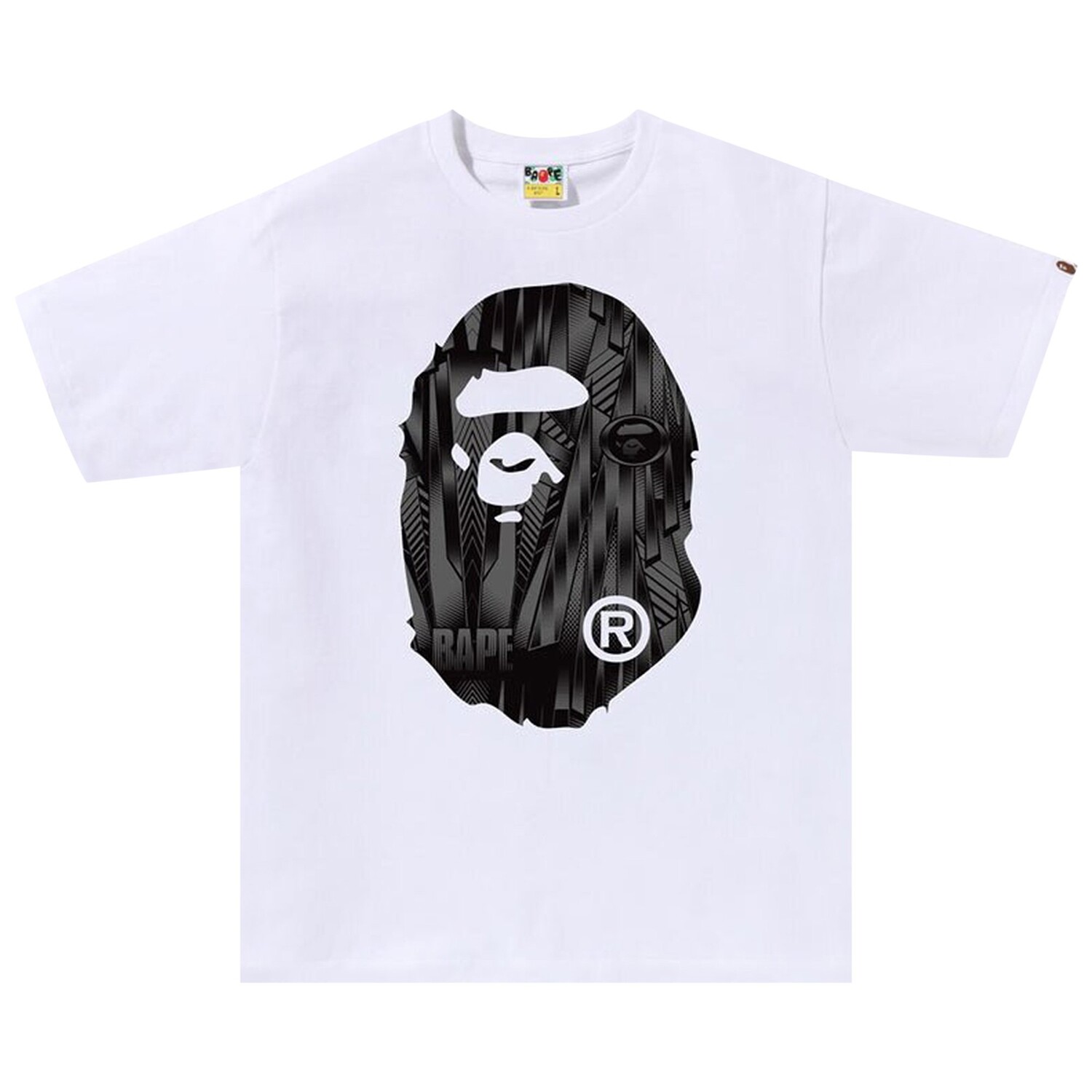 

Футболка BAPE Speed Racer Big Ape Head, цвет Белый/Черный
