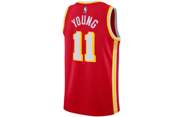 Футболка dri fit nba atlanta hawks trae young icon edition 2022 23 swingman джерси Nike, красный — фото 2