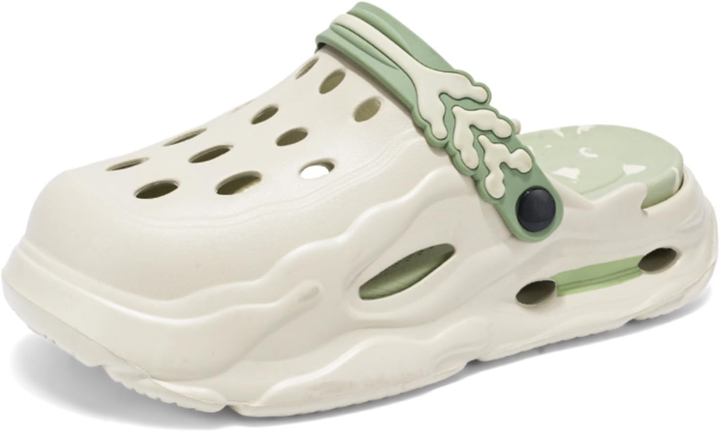 

Модные удобные сабо на платформе для мужчин, высота 4 см - для увеличения роста, Шлепацы, повседневные тапочки, пляжная обувь, стильные сандалии Khwfjas, зеленый