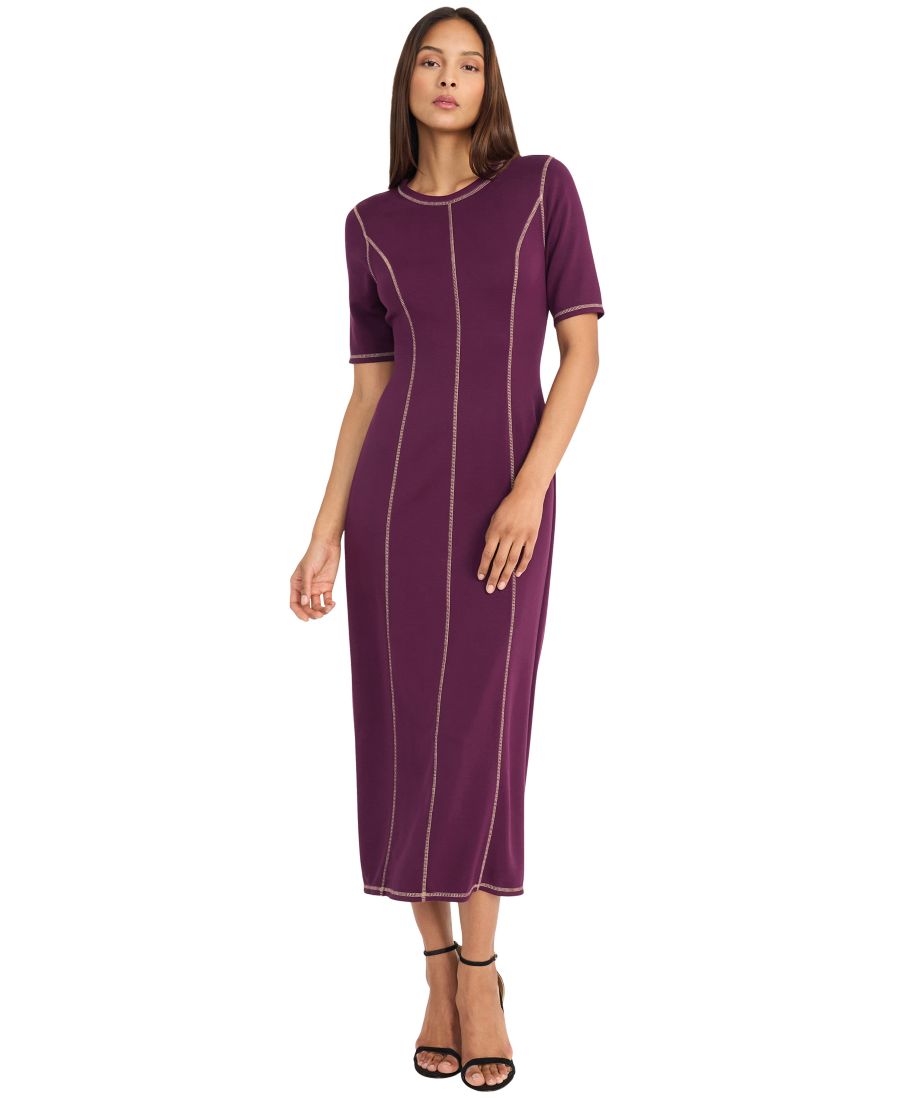 

Женское платье с круглым вырезом Donna Morgan, Italian Plum