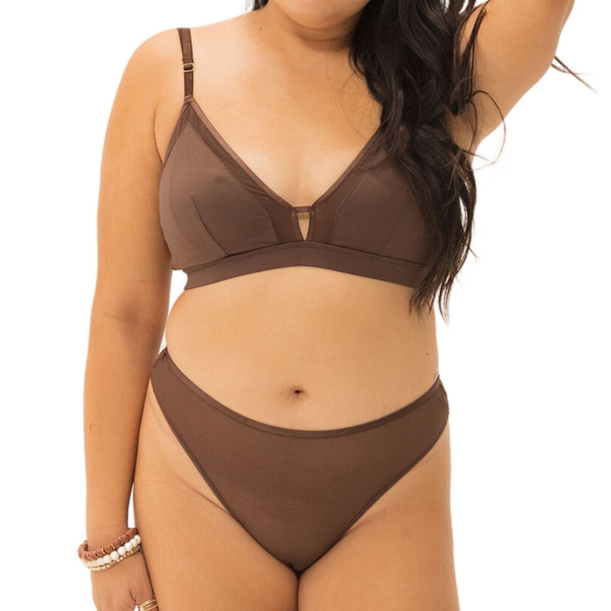 

Стринги из сетки телесного оттенка Naked Rebellion