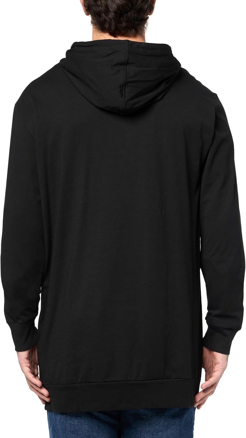 Мужская футболка с капюшоном Lacoste, удлиненный крой., Black — фото 2