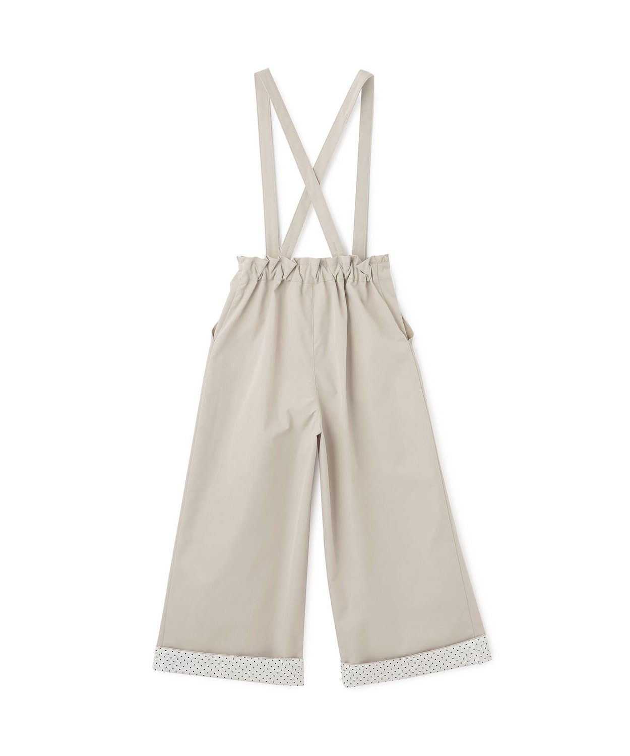 Широкие брюки на подтяжках и пуговицах Pom ponette junior, Light beige — фото 2