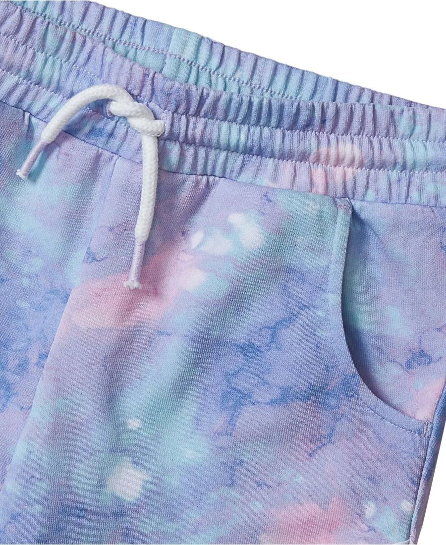 Шорты Big Girls Plus Camp Shorts Lands' End, watercolor bubbles/фиолетовый — фото 3