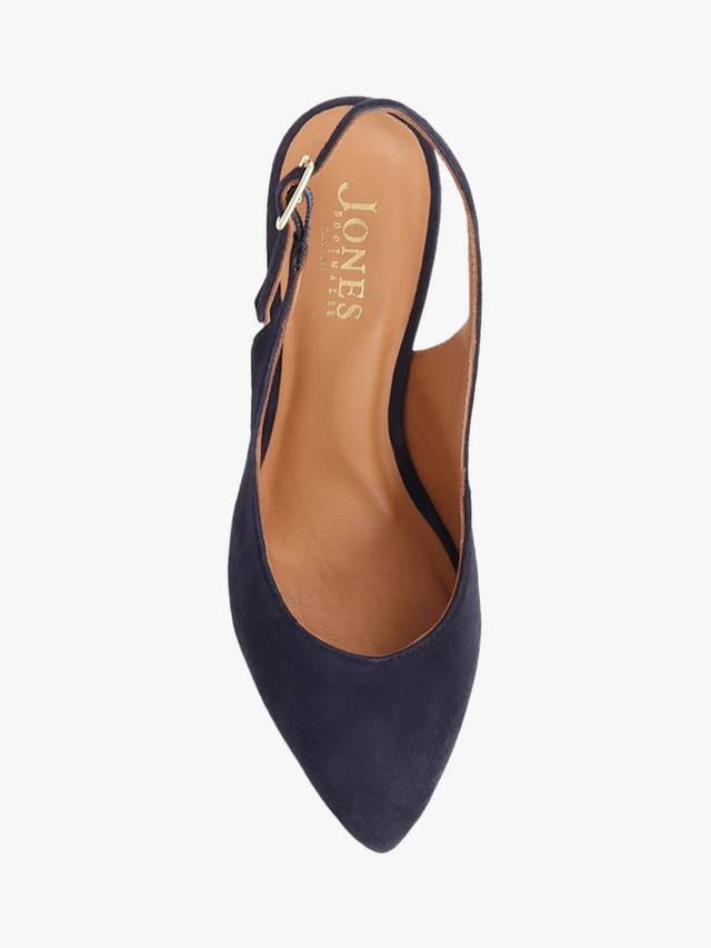 Туфли-лодочки zaria suede kitten на высоком каблуке с откидной спинкой Jones Bootmaker, темно-синий — фото 4