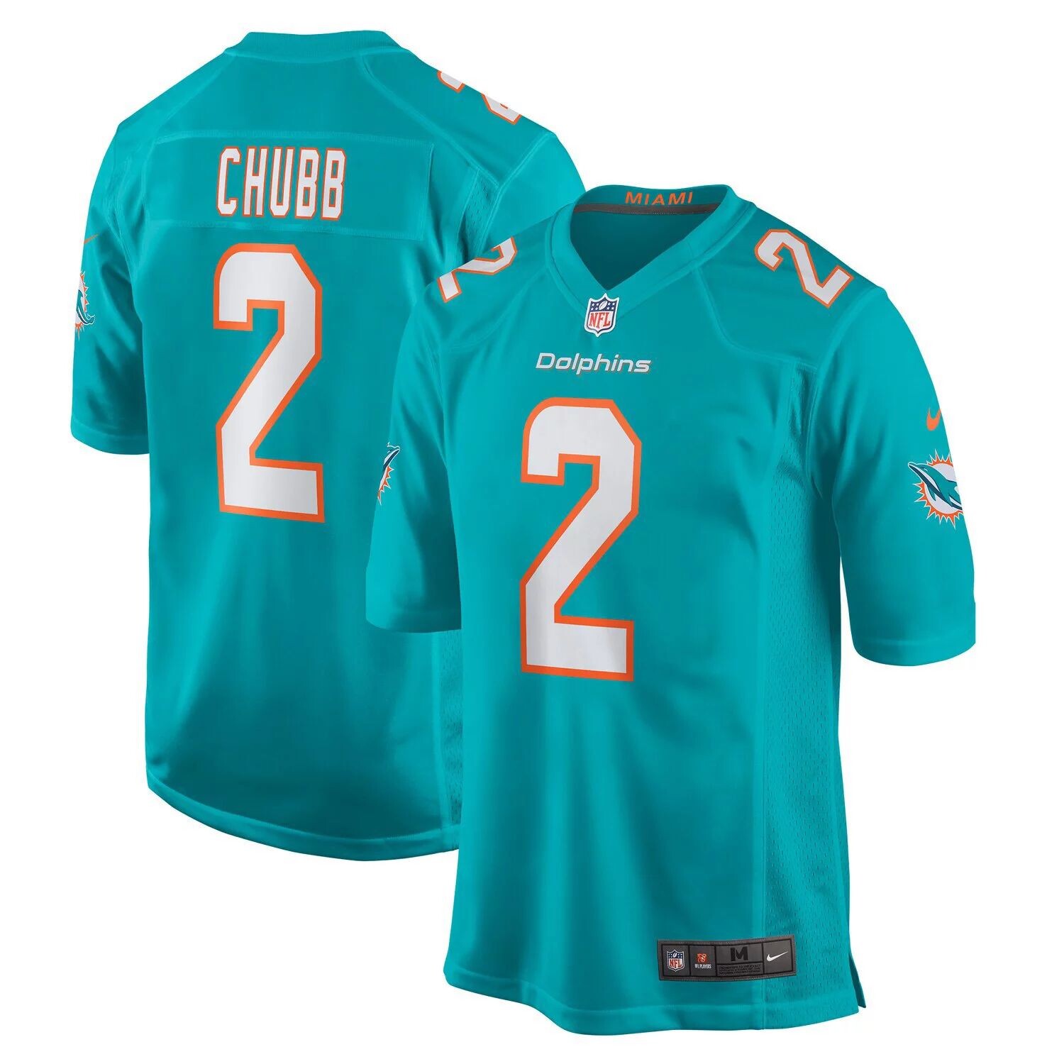 

Мужское джерси Bradley Chubb Aqua Miami Dolphins Game Player Nike