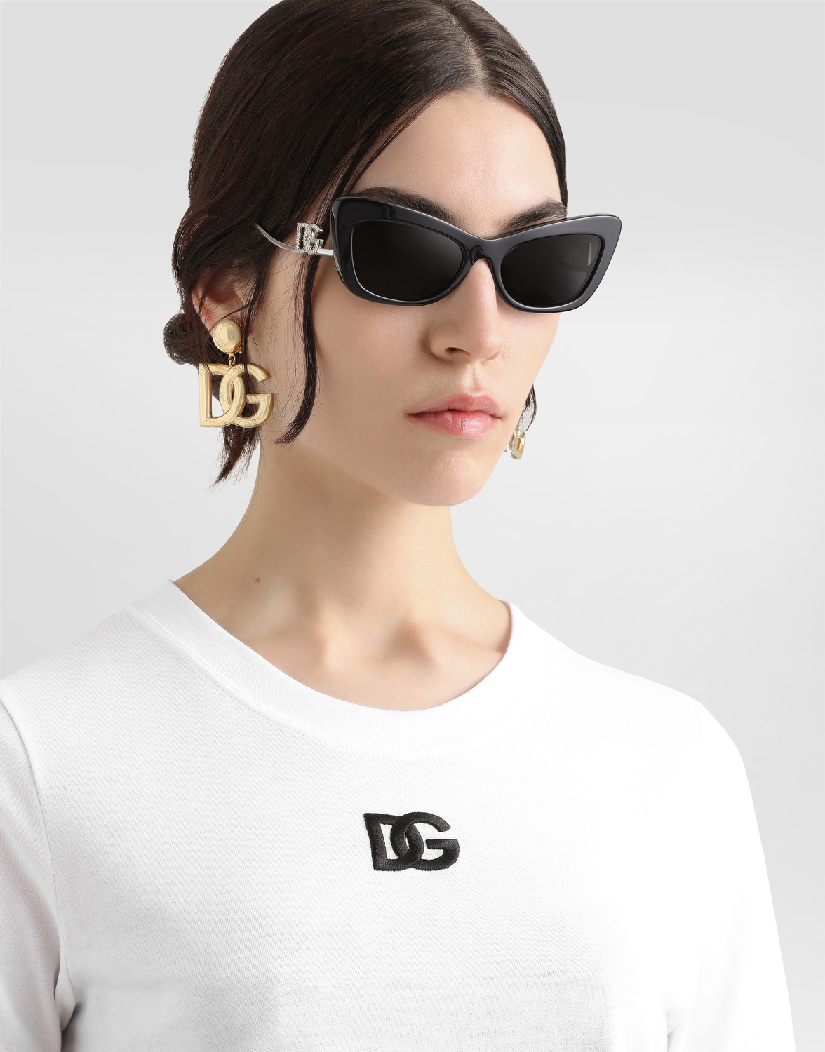 Футболка из джерси с вышивкой логотипа dg Dolce & Gabbana, белый — фото 4