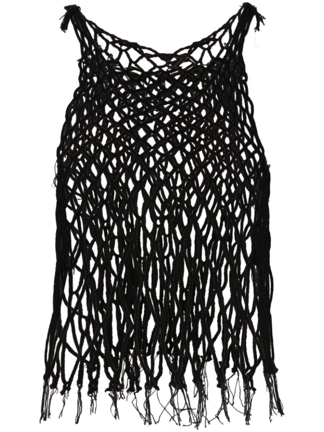 

MM6 Maison Margiela сетчатый топ без рукавов, черный