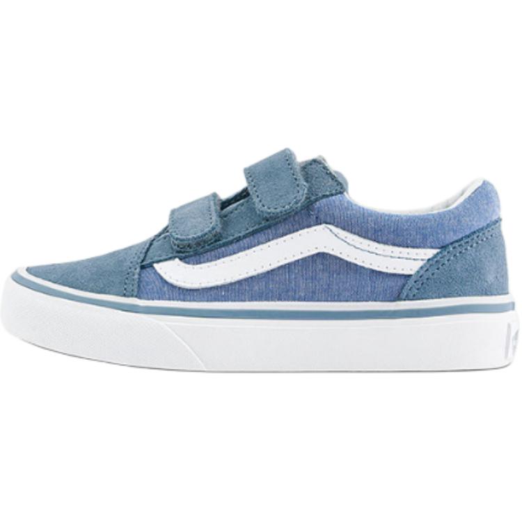 

Vans Old Skool V низкие детские скейтбординг кроссовки gray blue kids