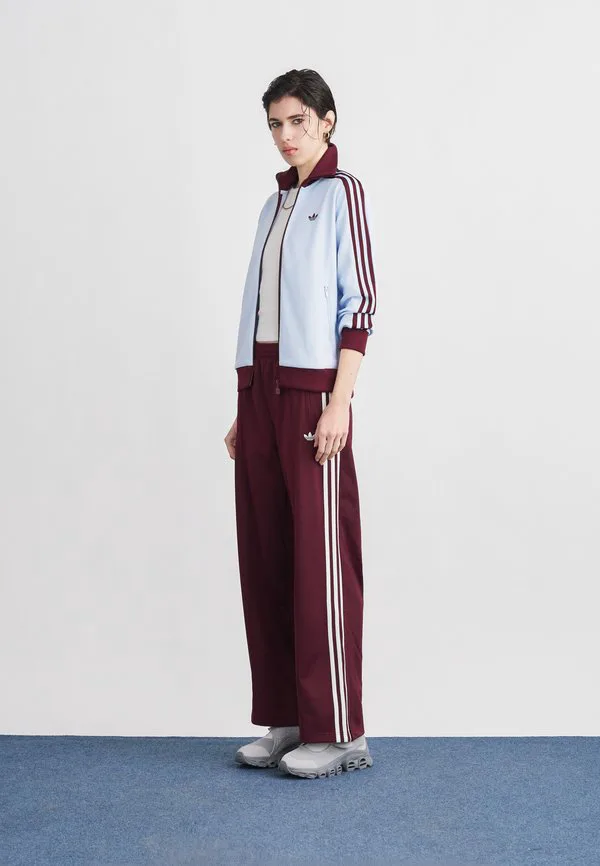 Свободные спортивные штаны firebird Adidas Originals, Maroon/Off-White — фото 2