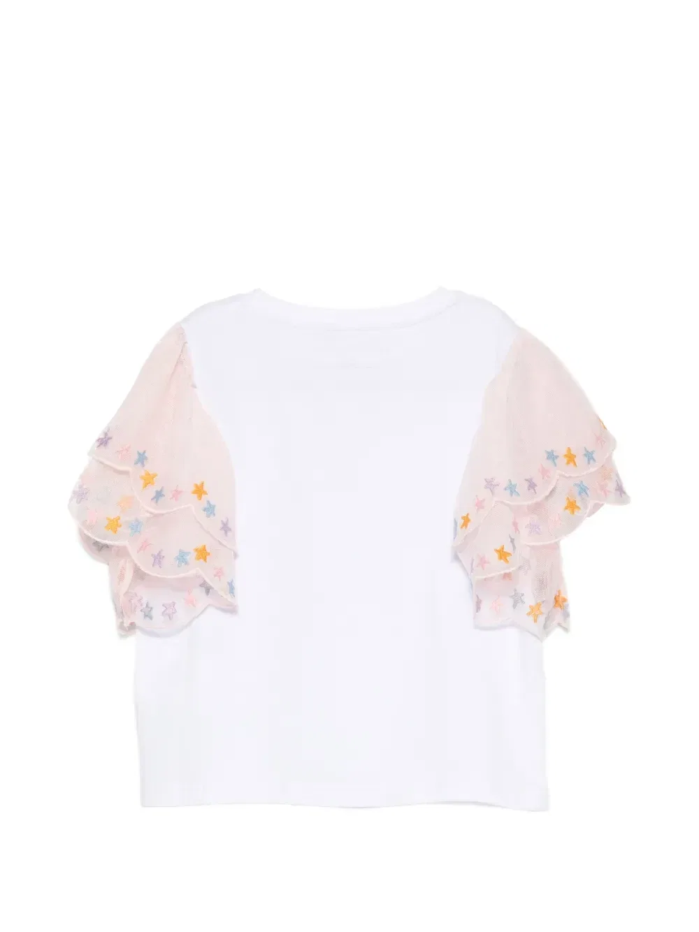 Футболка с оборками Stella McCartney Kids, белый — фото 2