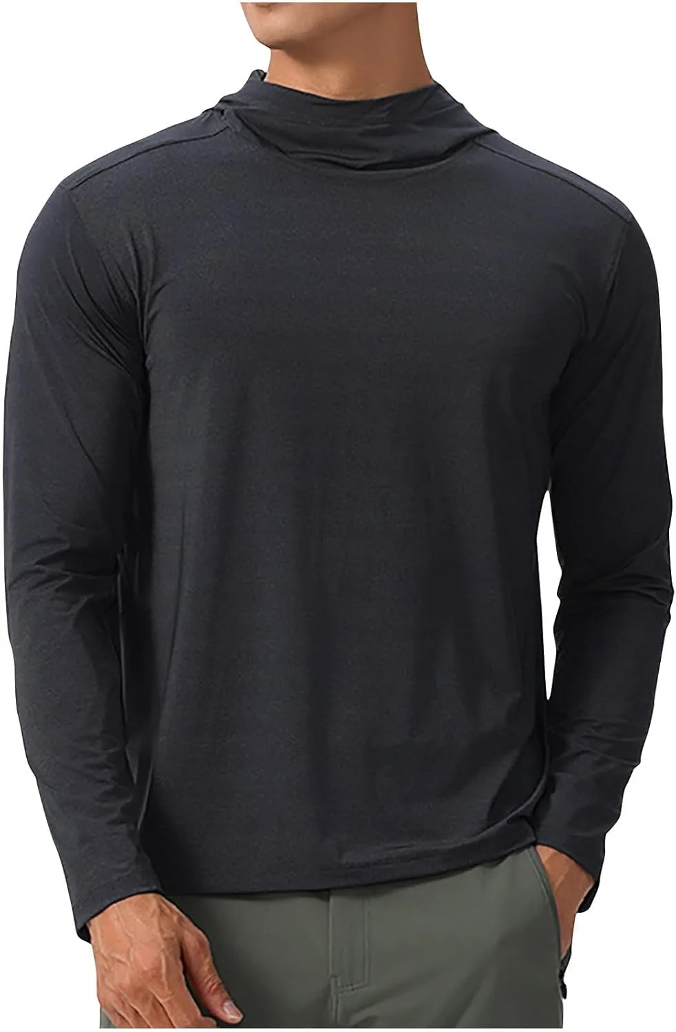 

Футболка с капюшоном для рыбалки, летняя, легкая, с длинным рукавом