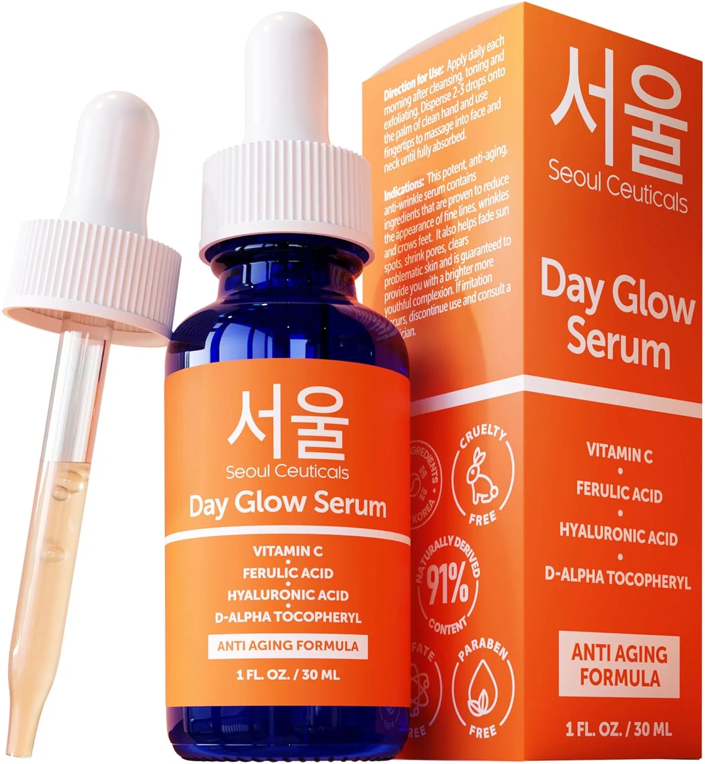 Сыворотка SeoulCeuticals — Для лица «CE Ferulic Serum» с витамином C, E и гиалуроновой кислотой от Seoul Korean Skin