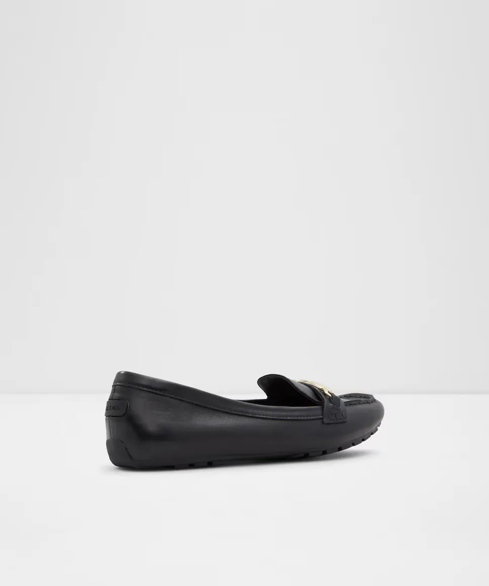 Женские кожаные лоферы с квадратным носком Aldo, черный — фото 2