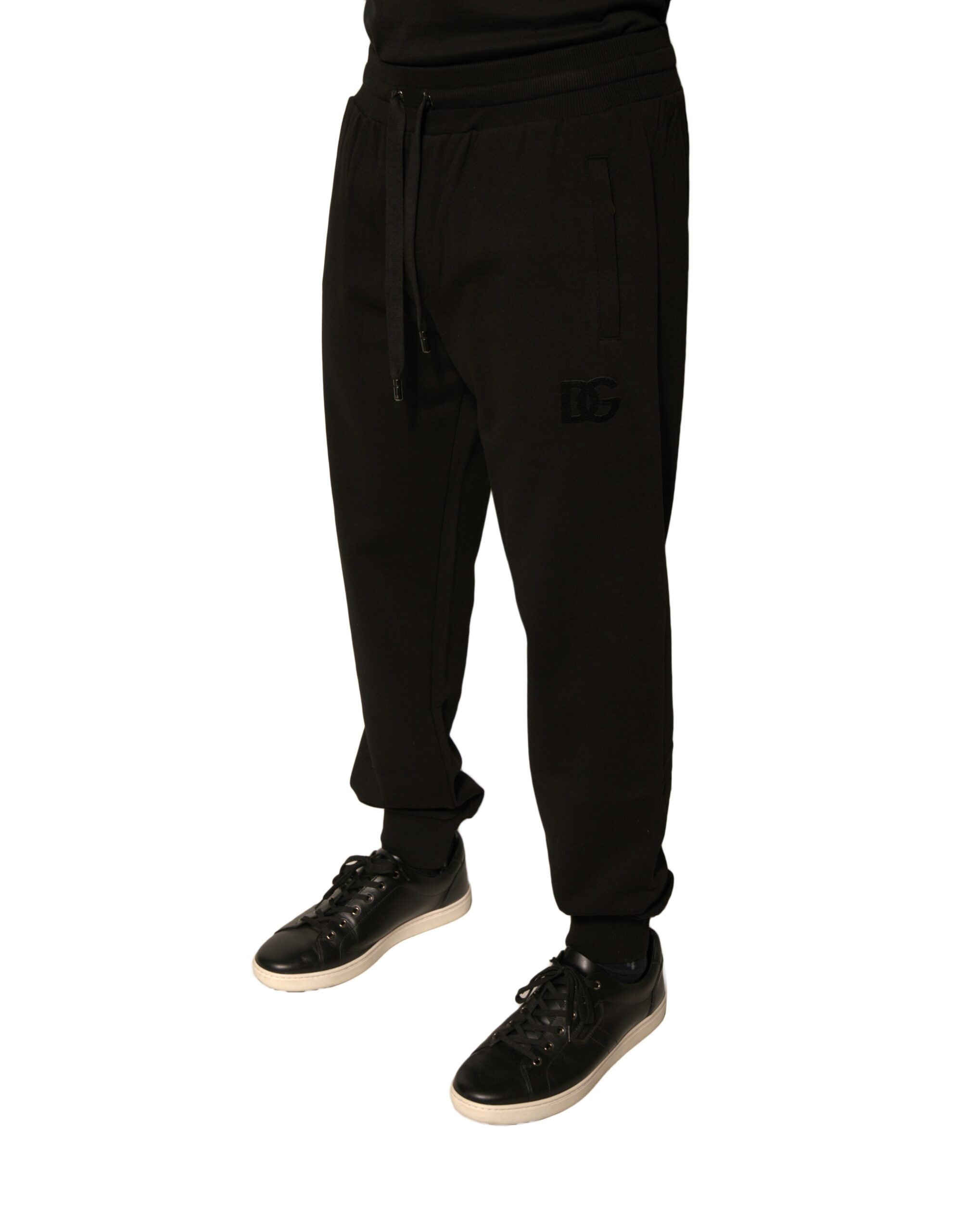 Черные хлопковые спортивные штаны для мужчин Jogger Dolce & Gabbana — фото 2